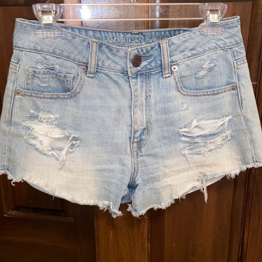Light wash blue Jean shorts